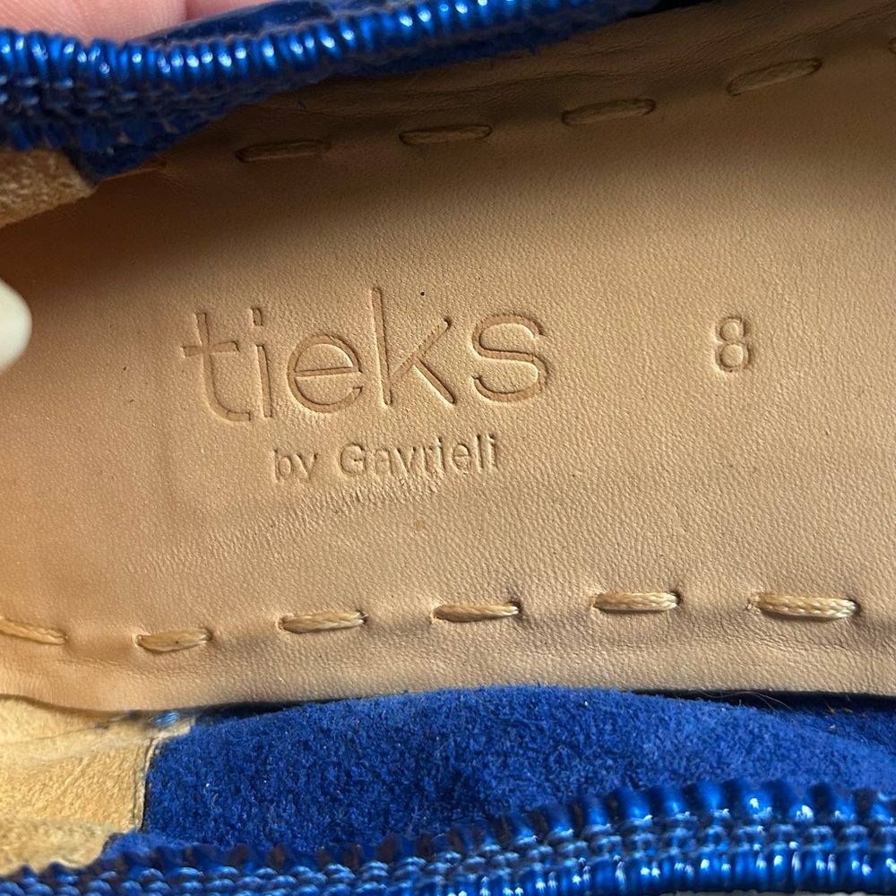 Tieks Sapphire Blue Italian Leather shoes - Picture 3 of 5